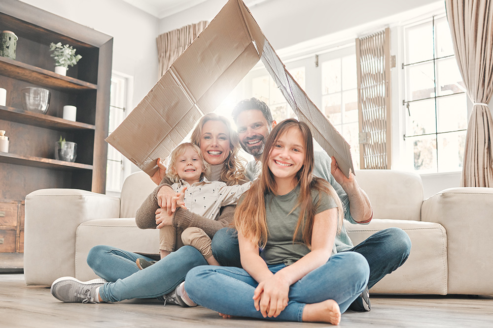 A happy family with secured loans